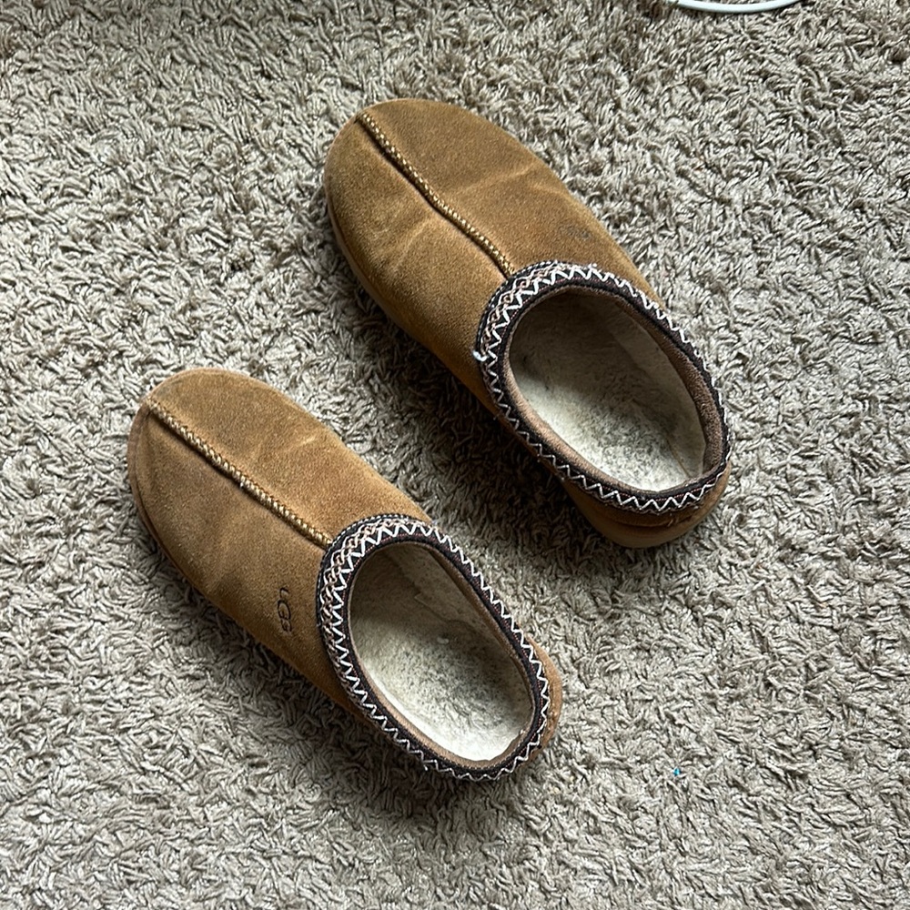 UGG Tan Suede Slip-On Shoes